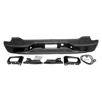 Bumper Assembly Rear Includes Pads/Brackets/Hardware/License Lamp Black for Chevrolet Suburban 1500 Suburban 2500 Tahoe GMC Yukon Yukon XL 1500