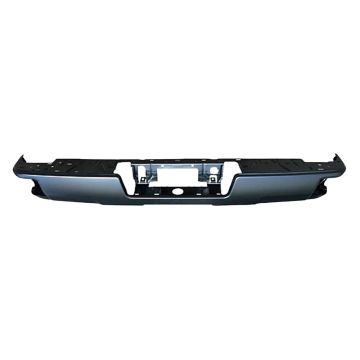 Bumper Face Bar Rear w/Corner Step w/o Parking Aid Sensors Black for Chevrolet Silverado 1500 Silverado 1500 LD