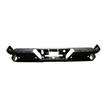 Bumper Face Bar Rear Single Exhaust w/Blind Spot Module Primed for Chevrolet Silverado 1500 Silverado 1500 LTD Silverado 2500 HD Silverado 3500 HD GMC Sierra 1500 Sierra 1500 Limited Sierra 2500 HD Sierra 3500 HD