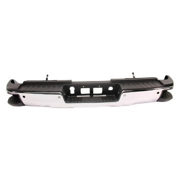 Bumper Assembly Rear Dual Rear Wheels w/o Hitch Bar w/Park w/o Sensors w/o Harness Chrome for Chevrolet Silverado 2500 HD Silverado 3500 HD GMC Sierra 2500 HD Sierra 3500 HD
