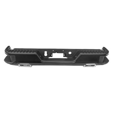 Bumper Assembly Rear Dual Exhaust w/o BSD w/o Hitch w/License Lamps Primed for Chevrolet Silverado 1500 Silverado 1500 LTD GMC Sierra 1500 Sierra 1500 Limited