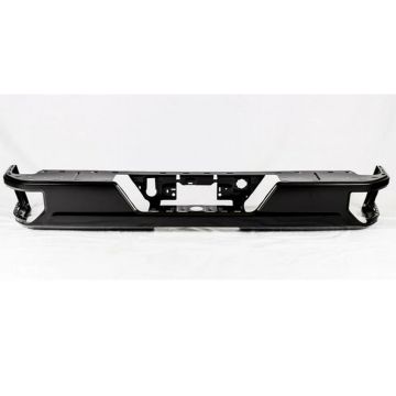 Bumper Assembly Rear Dual Exhaust w/Blind Spot Module Chrome for Chevrolet Silverado 1500 Silverado 1500 LTD GMC Sierra 1500 Sierra 1500 Limited