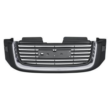 Grille Assembly w/Washer Nozzle Holes Chrome w/RPO 41U for GMC Envoy SLT 2002-2005