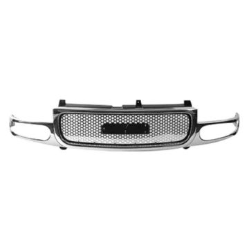 Grille Assembly Chrome & Silver for GMC Yukon Yukon XL 1500