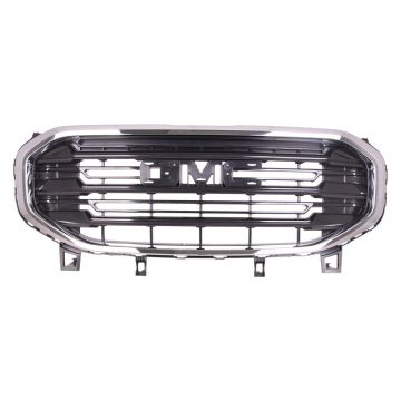 Grille Assembly w/o Black Edition Matte Black w/Chrome Surround for GMC Terrain SLE 2018-2021