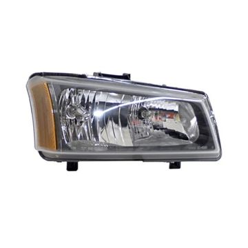 Headlight Assembly Composite Right w/o Body Cladding 2nd Design Fluted Bezel for Chevrolet Avalanche 1500 Avalanche 2500 Silverado 1500 Silverado 1500 Classic Silverado 2500 Silverado 2500 HD Silverado 2500 HD Classic Silverado 3500 Silverado 3500 Classic