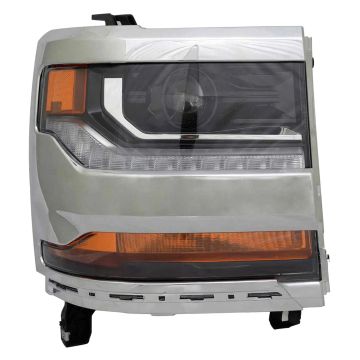 Headlight Assembly Composite Right HID Chrome Bezel for Chevrolet Silverado 1500 Silverado 1500 LD
