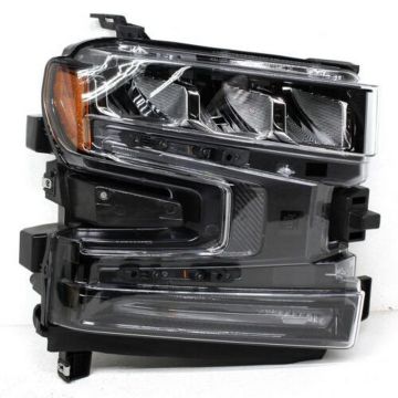 Headlight Assembly Composite Right w/o Black Bezel LED w/o Intelligent High Beams for Chevrolet Silverado 1500 Silverado 1500 LTD