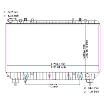 Radiator for Chevrolet Camaro 2010-2011