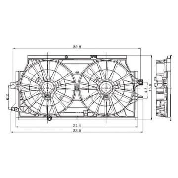Engine Cooling Fan Assembly Dual Fan Assembly for Buick Century Regal
