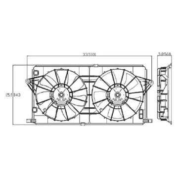 Engine Cooling Fan Assembly Motor/Blade/Shroud Dual Fan Assembly for Buick Lucerne Cadillac DTS