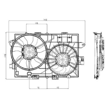 Engine Cooling Fan Assembly 1st Design Motor/Blade/Shroud Assembly for Chevrolet Equinox Pontiac Torrent