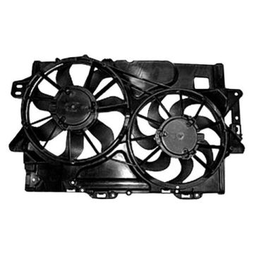 Engine Cooling Fan Assembly 2nd Design Motor/Blade/Shroud Dual Fan Assembly for Chevrolet Equinox Pontiac Torrent