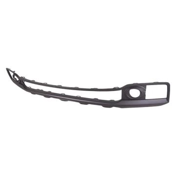 Bumper Insert Front w/o Fog Lamps Center Garnish/Lower Grille Surround Matte Dark Gray for Honda Ridgeline 2017-2020