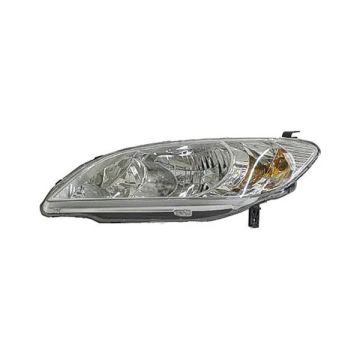 Headlight Assembly Composite Left Includes Side Marker/Park/Signal Lamps w/o Bulbs or Sockets for Honda Civic Hybrid 2004-2005