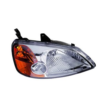 Headlight Assembly Composite Right w/o Bulbs or Sockets Includes Side Marker/Park/Signal Lamps for Honda Civic 2001-2003