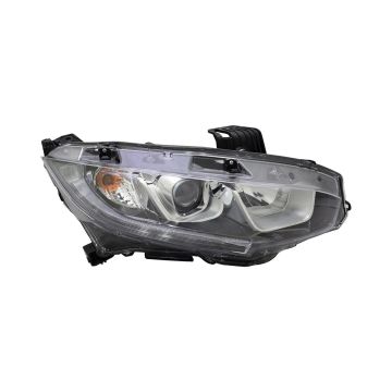 Headlight Assembly Composite Right Halogen for Honda Civic Sedan Coupe Hatchback 2016-2020