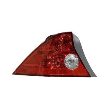 Tail Light Assembly Left Quarter Panel Mounted w/o Bulbs or Sockets for Honda Civic Coupe 2004-2005