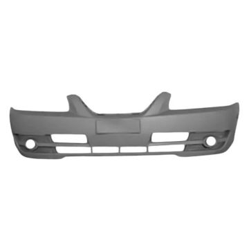 Bumper Cover Front w/o Side Mouldings Primed for Hyundai Elantra Sedan 2004-2006