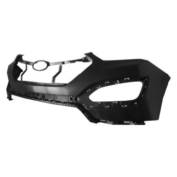 Bumper Cover Front Upper w/o Parking Assist Primed for Hyundai Santa Fe Sport 2013-2016