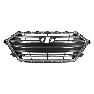 Grille Assembly w/o Auto Cruise Chrome USA Built for Hyundai Elantra Sedan 2017-2018