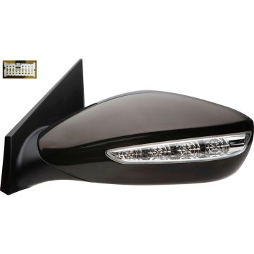 Door Mirror Assembly Left Power Non-Heated w/Signal Lamp for Hyundai Sonata 2011
