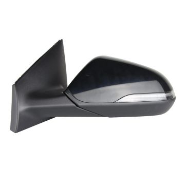 Door Mirror Assembly Left Heated w/Blind Spot Detection w/o Memory w/Signal Lamp Matte Black for Hyundai Sonata 2018-2019