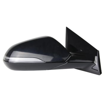 Door Mirror Assembly Right Heated w/Blind Spot Detection w/Memory w/Signal Lamp Gloss Black for Hyundai Sonata 2018-2019