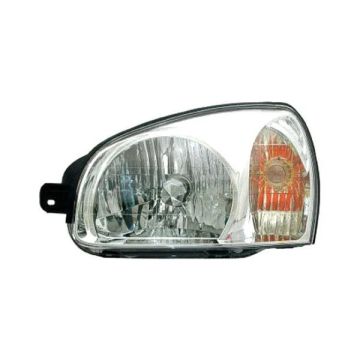 Headlight Assembly Composite Left Includes Park/Signal Lamps From 3/3/03 To 7/14/03 for Hyundai Santa Fe 2003