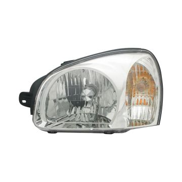 Headlight Assembly Composite Left Includes Park/Signal Lamps From 7/15/03 for Hyundai Santa Fe 2003-2006