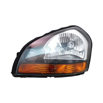 Headlight Assembly Composite Left Orange Reflector Black Bezel for Hyundai Tucson 2009