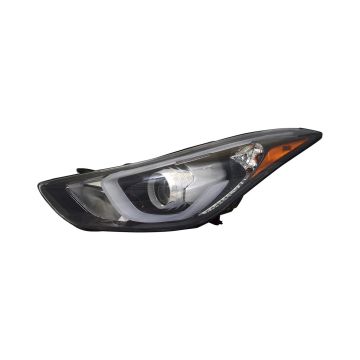 Headlight Assembly Composite Left w/LED Position Lamp USA Built for Hyundai Elantra 2014-2016