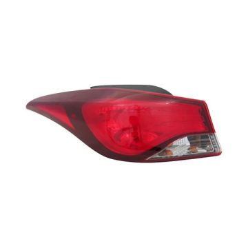 Tail Light Assembly Left Outer Bulb Type USA Built for Hyundai Elantra 2014-2016