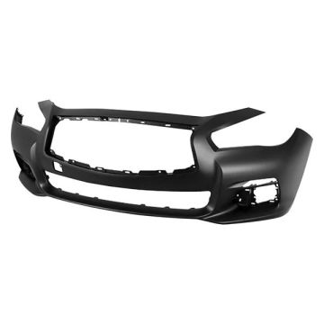 Bumper Cover Front w/o Object Sensors Primed for INFINITI Q50 Base Premium 2014-2017