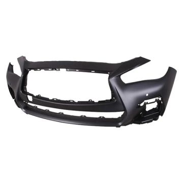 Bumper Cover Front w/Object Sensors Primed for INFINITI Q50 Sport Red Sport 400 Red Sport I-Line Red Sport I-Line ProACTIVE 2018-2023