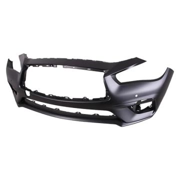 Bumper Cover Front w/Object Sensors Primed for INFINITI Q50 Pure Luxe Hybrid Luxe Hybrid 2018-2023