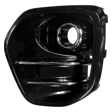 Bumper Insert Front Left Halogen Lamps Fog Lamp Bezel w/Fog Lamps Gloss Black for Kia Sportage 2017-2019