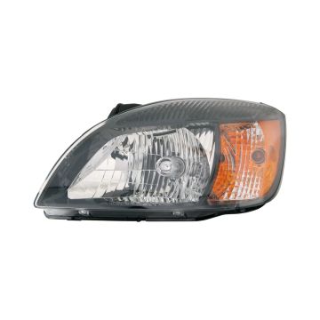 Headlight Assembly Composite Left Type 2 w/Amber Reflector Smote Glass Trim for Kia Rio Sedan 2010-2011