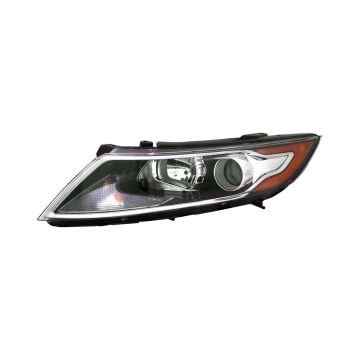 Headlight Assembly Composite Left Halogen for Kia Optima Hybrid Hybrid Premium Hybrid EX Hybrid LX 2011-2013