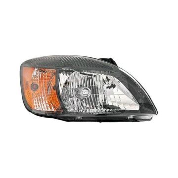 Headlight Assembly Composite Right Type 2 w/Amber Reflector Smote Glass Trim for Kia Rio Sedan 2010-2011