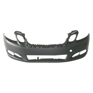 Bumper Cover Front w/o Parking Assist w/o Clearance w/Headlamp Washer Primed for Lexus GS350 GS450h GS460