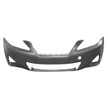 Bumper Cover Front w/o Headlamp Washer w/o Park Distance Sensors Primed for Lexus IS350 2011-2013