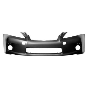 Bumper Cover Front w/o F Sport Pkg w/o Parking Aid Sensors w/o Headlamp Washer Primed for Lexus CT200h 2011-2013