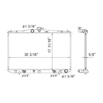 Radiator w/o Towing Pkg for Lexus RX350 2010-2012