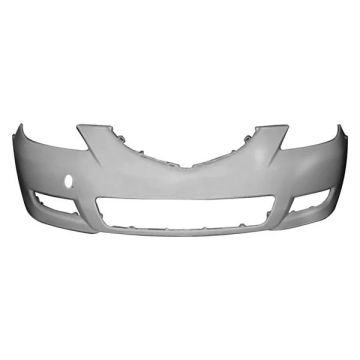 Bumper Cover Front Standard Type w/Textured Lower Lip Primed for Mazda 3 Sedan 2007-2009