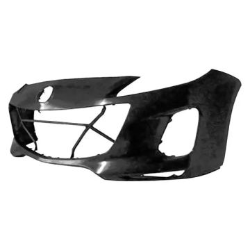 Bumper Cover Front Primed for Mazda 3 2012-2013