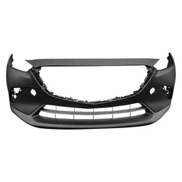 Bumper Cover Front w/o Chrome Molding Smooth Upper/Textured Center & Lower Primed for Mazda CX-3 2016-2022