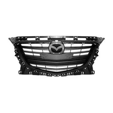 Grille Assembly Textured Black for Mazda 3 2014-2016