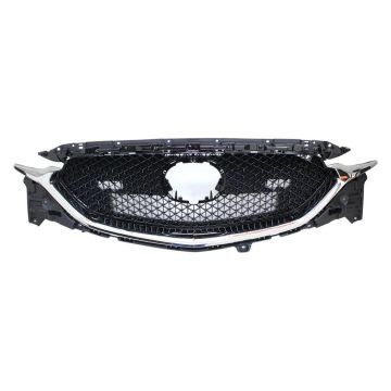 Grille Assembly w/o Chrome Ornament Glossy Black for Mazda CX-5 2017-2021
