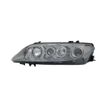 Headlight Assembly Composite Left w/Fog Lamps Type 2 Lens & Body for Mazda 6 2003-2005